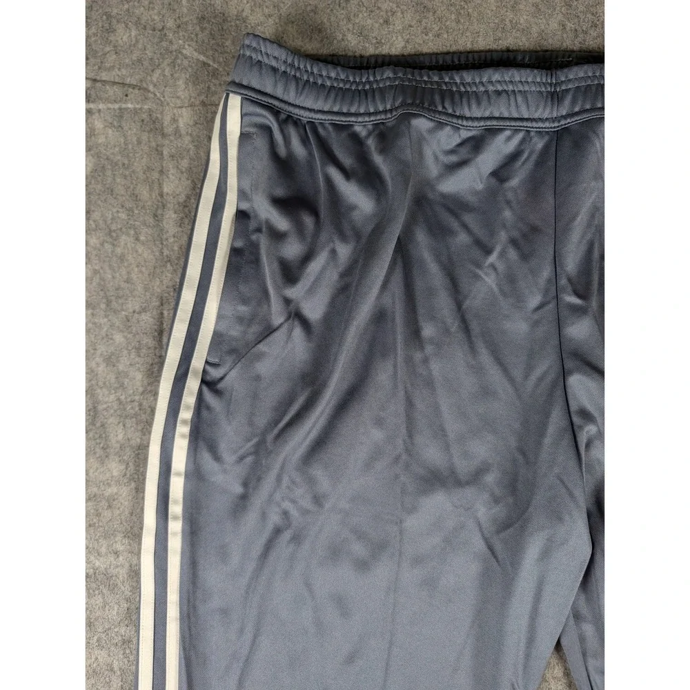 Adidas‎ Aeroready Grey White Striped Track Pants Mens Athletic Activewear New
